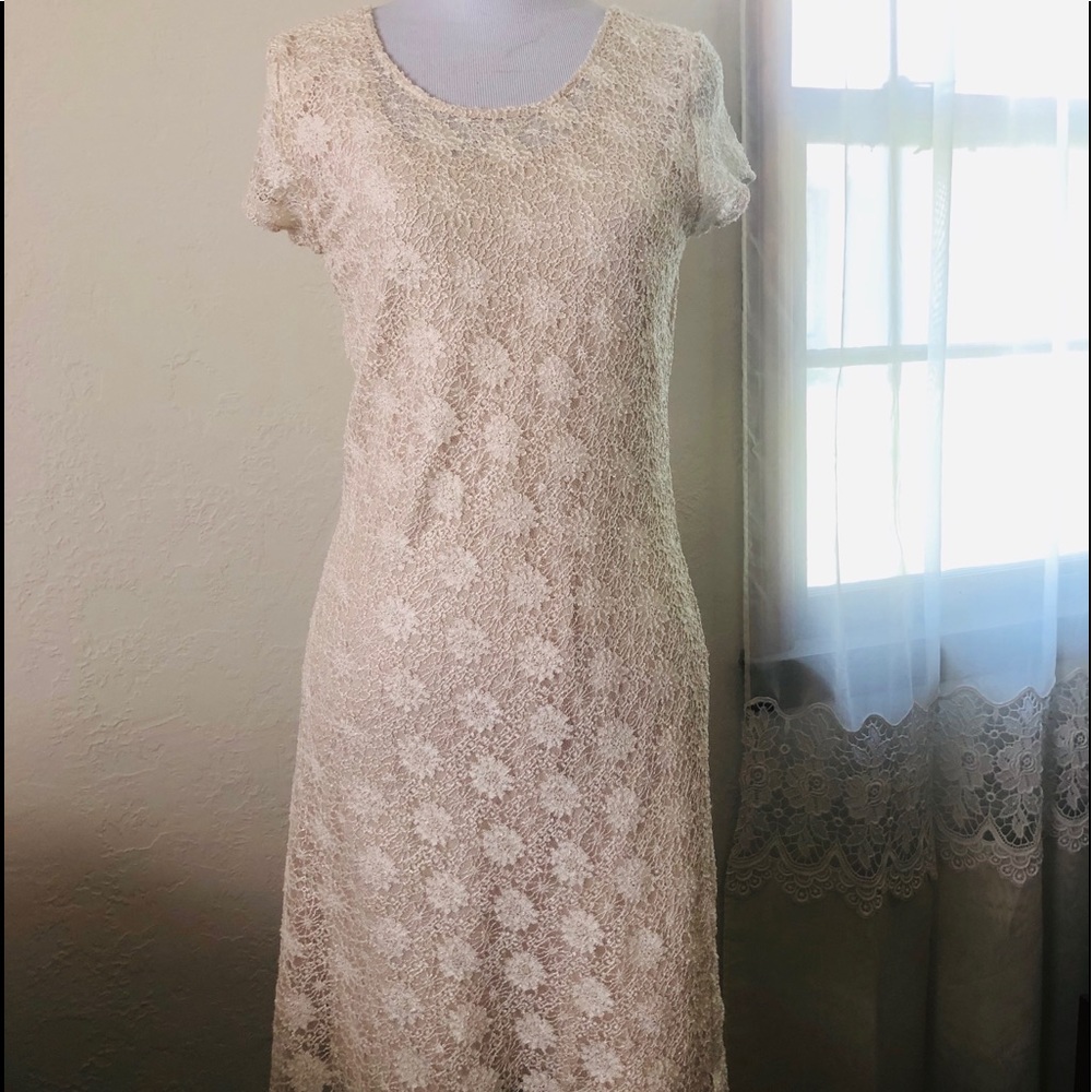 Ivory Knee Length Dress